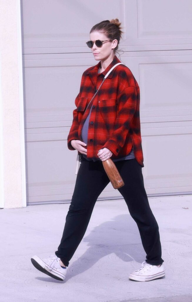 Kate Mara in a Plaid Shirt