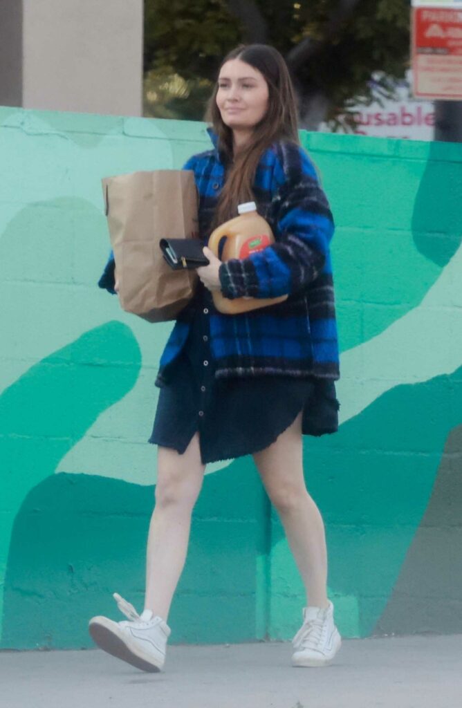 Lauren Parsekian in a Blue Plaid Jacket