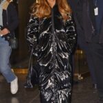 Paula Abdul in a Black Puffer Coat Exits the Today Show in New York