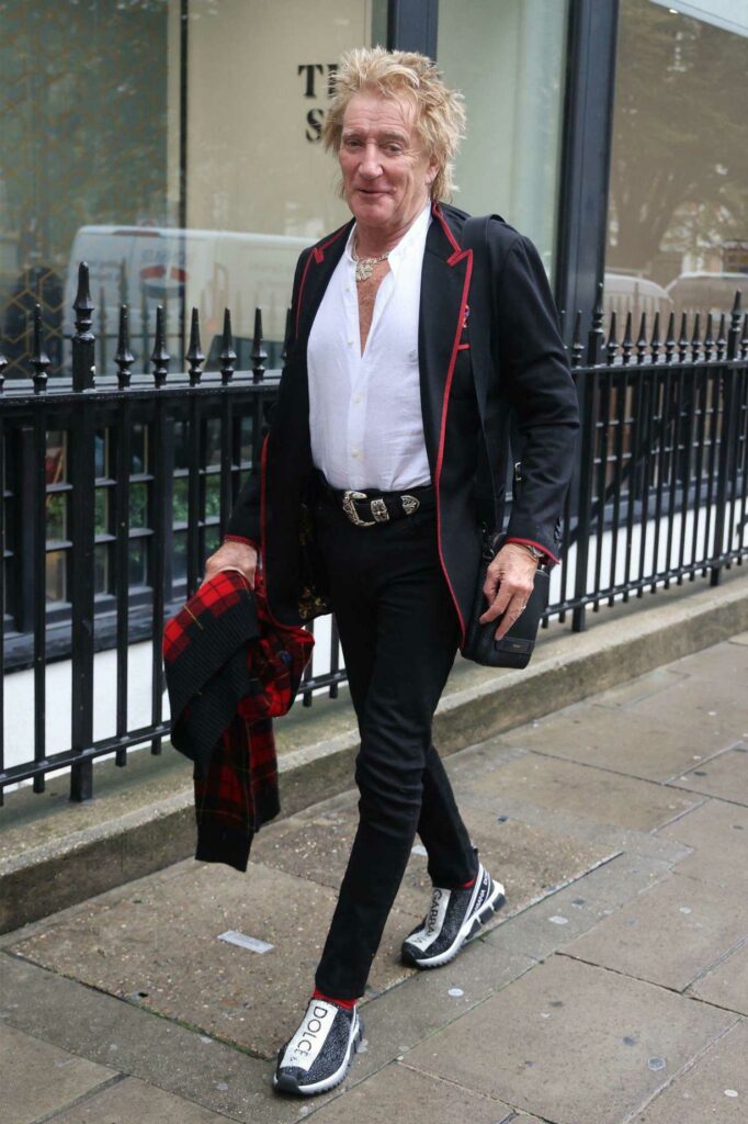 Rod Stewart in a Black Blazer