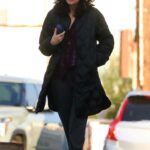 Rose Byrne in a Black Puffer Coat Films Scenes for Her Show Physical in San Pedro