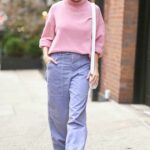 Sienna Miller in a Pink Sweater Was Seen Out in New York City