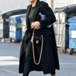 Tia Mowry in a Black Coat Leaves a Workout at the Gym in Studio City