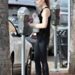 Ashley Greene in a Black Tank Top Arrives for a Gym Session at Training Mate in Studio City