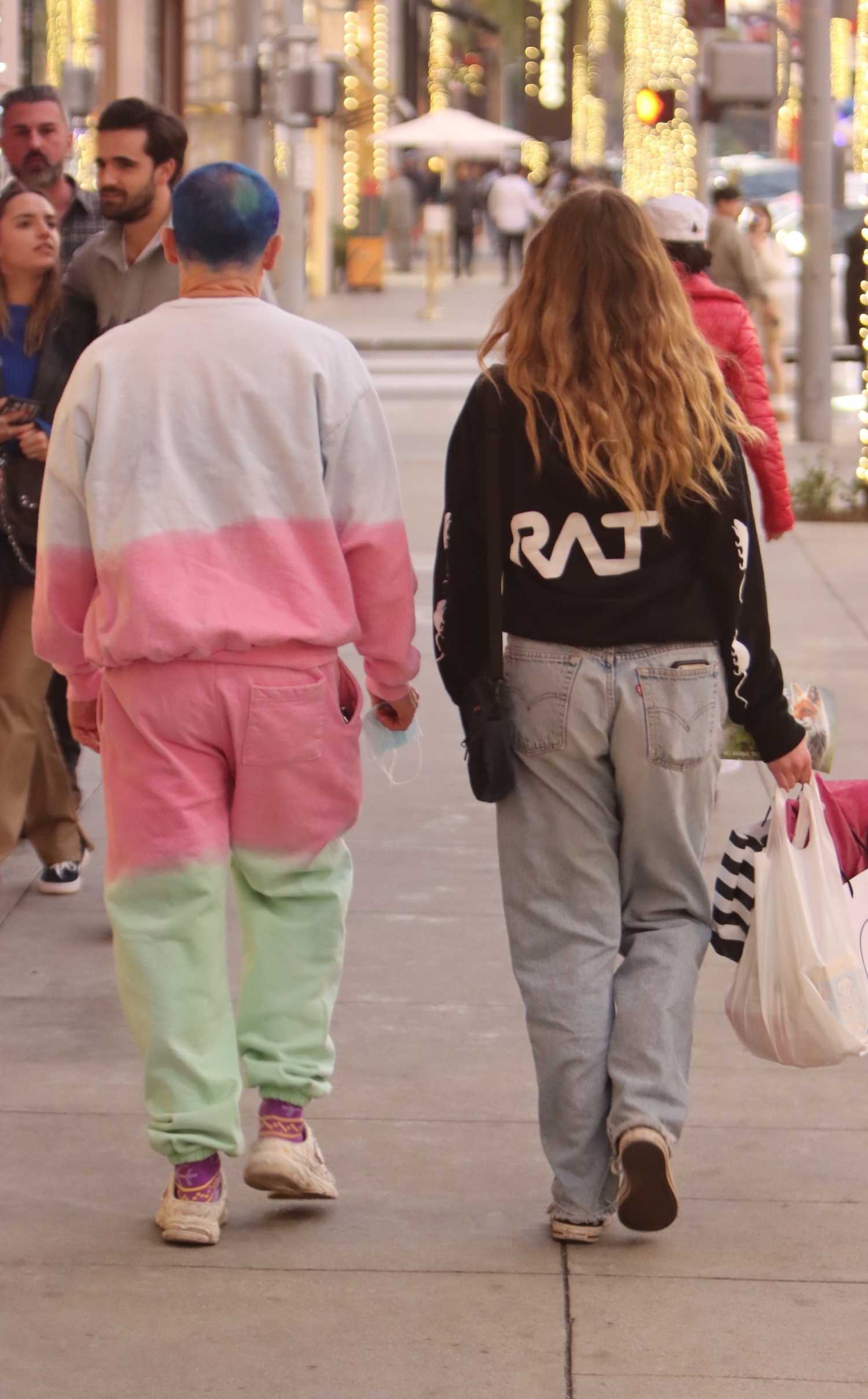 Clara Balzary in a Blue Jeans Was Seen on Rodeo Drive in Beverly Hills