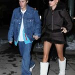 Hailey Bieber in a White Boots Was Seen Out with Justin Bieber in Aspen