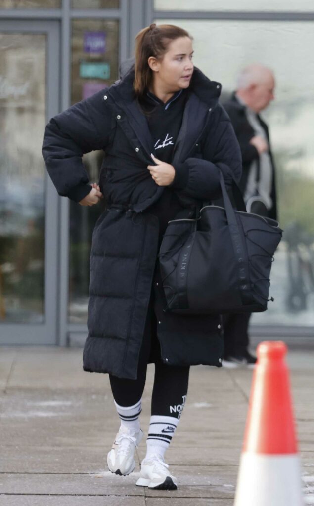 Jacqueline Jossa in a Black Puffer Coat