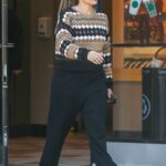 Jennifer Lopez in a Black Pants Goes Out for Coffee at Starbucks with Ben Affleck in Santa Monica