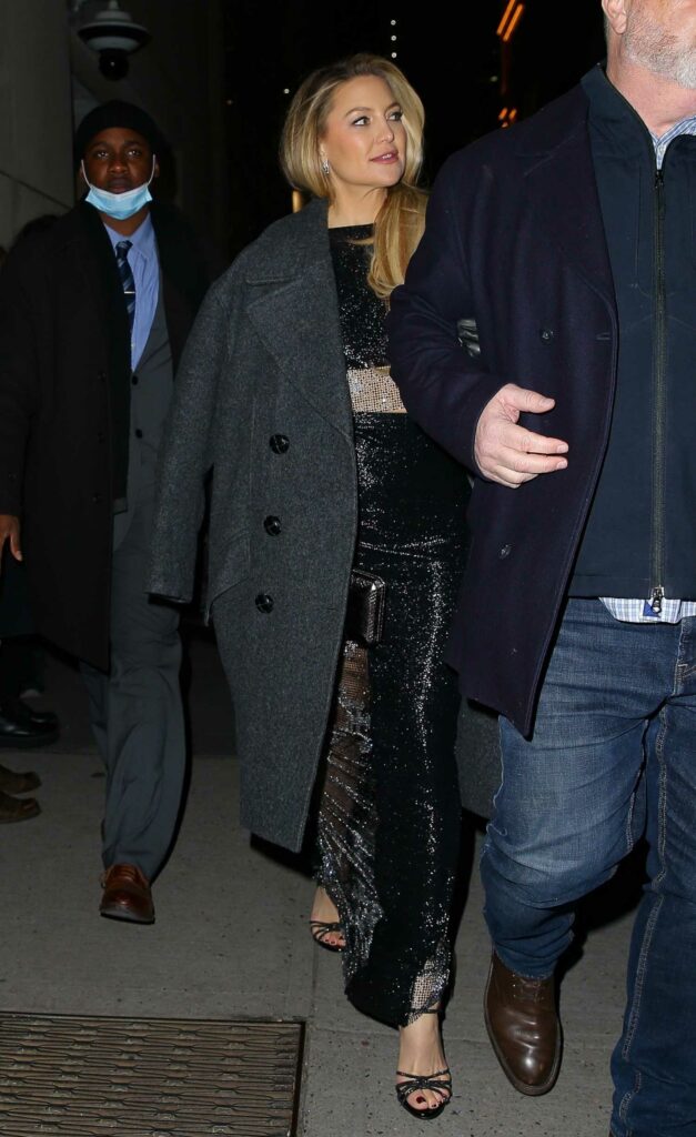Kate Hudson in a Grey Coat