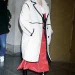 Kate Hudson in a White Coat Arrives at NBC’s Today Show in New York