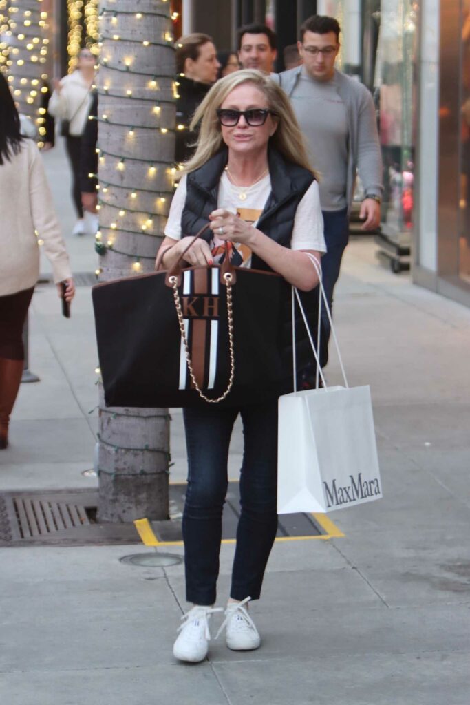 Kathy Hilton in a White Sneakers