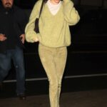 Kendall Jenner in an Olive Sweater Heads to Giorgio Baldi Restaurant in Santa Monica