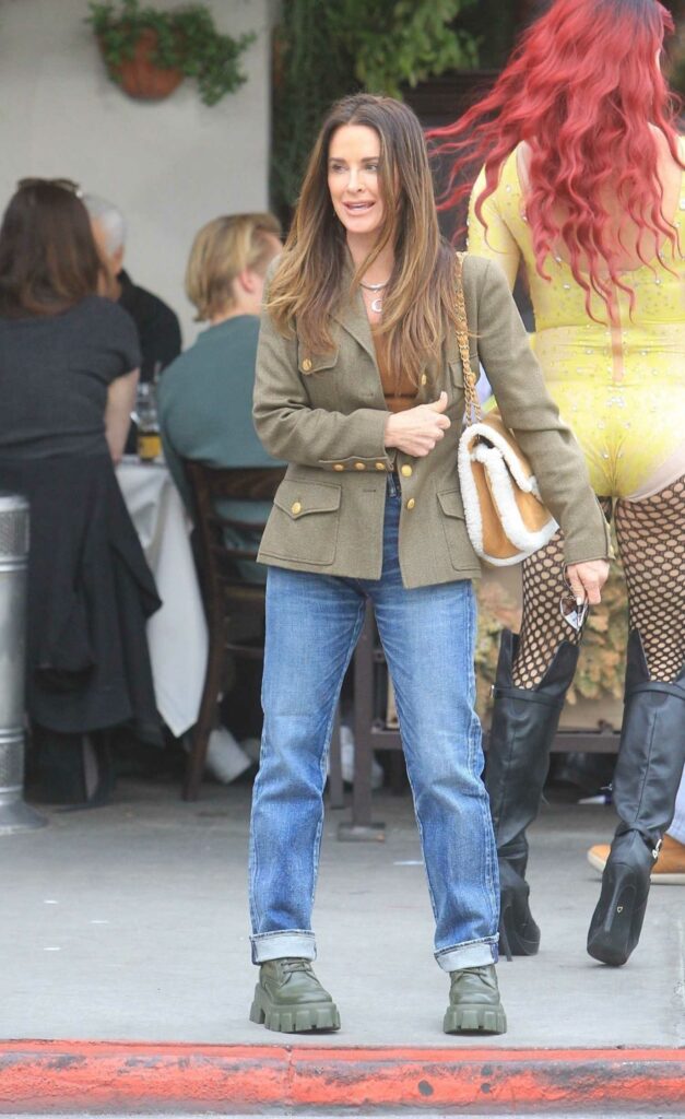 Kyle Richards in a Blue Jeans