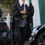 Laura Harrier in a Black Leather Jacket Grabs Dinner at the Members-Only San Vicente Bungalows in West Hollywood