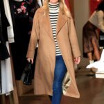 Nicky Hilton in a Beige Coat Does a Last Minute Christmas Shopping at Alice + Olivia in Beverly Hills