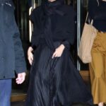 Salma Hayek in a Black Outfit Greets Her Fans Outside the Today Show in New York