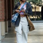 Sasha Obama in a Purple Crop Top Was Seen Out in Los Angeles