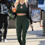 Shanna Moakler in an Olive Workout Ensemble Was Seen Out in Woodland Hills