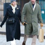 Taylor Neisen in a Black Coat Was Seen Out with Liev Schreiber on Christmas Day in Manhattan’s SoHo in NYC