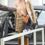 Alessandra Ambrosio in a Plaid Suit Was Seen Out in Santa Monica