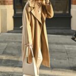 Amanda Holden in a Caramel Coloured Coat Leaves the Global Studios in London