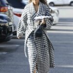 Chrishell Stause in a Houndstooth Coat Was Seen Out in West Hollywood