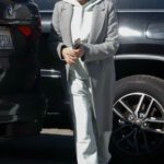 Jenna Dewan in a Grey Coat Was Seen Out in Los Angeles