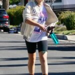JoJo Siwa in a Black Spandex Shorts Leaves Her Personal Training Session in Los Angeles