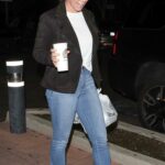 Kendra Wilkinson in a Black Jacket Was Seen Out  in Los Angeles