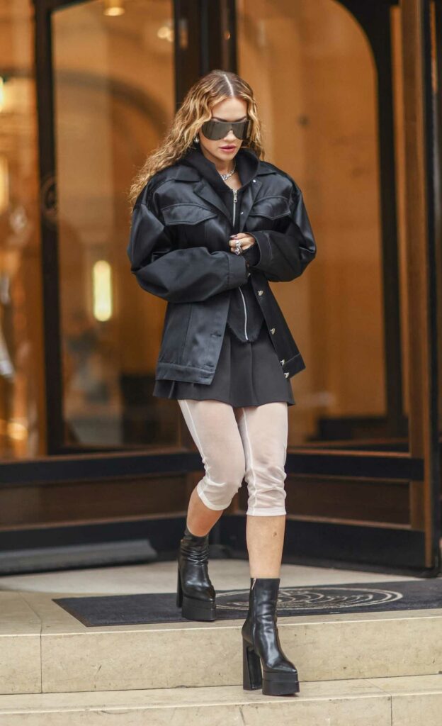 Rita Ora in a Black Jacket