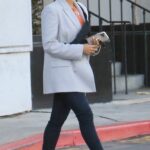 Tia Mowry in a Grey Blazer Leaves a Business Meeting in Los Angeles