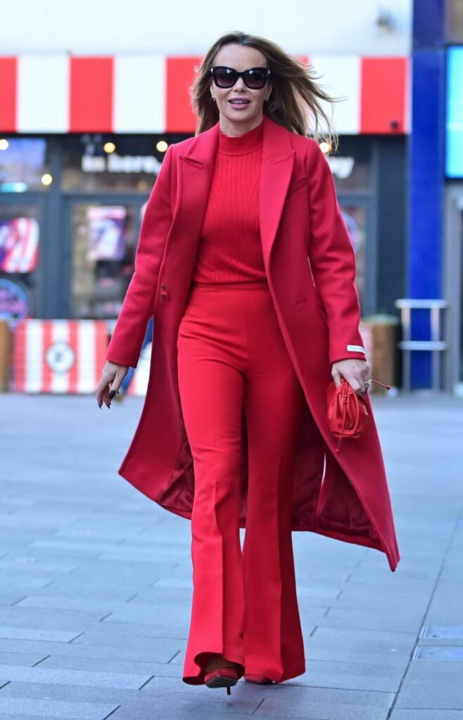 Amanda Holden in a Red Outfit