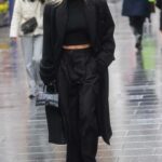 Ashley Roberts in a Black Outfit Leaves the Heart Radio in London