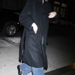 Elizabeth Debicki in a Black Coat Arrives Back to Her Hotel in New York