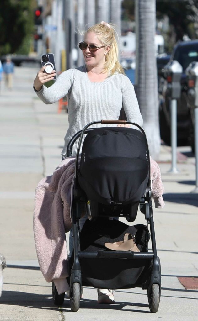 Heidi Montag in a Grey Sweater