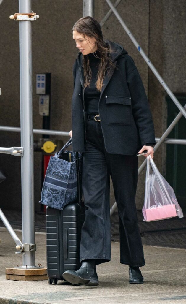 Karlie Kloss in a Black Jacket