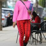 Kelly Rowland in a Pink Sweater Was Seen Out in Los Angeles