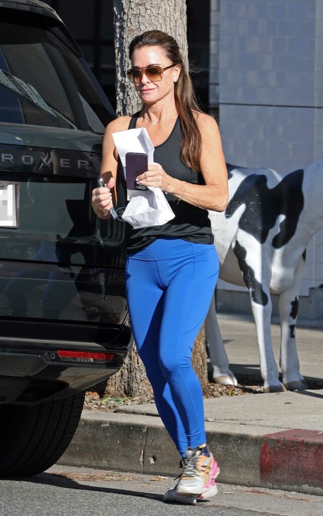 Kyle Richards in a Black Tank Top