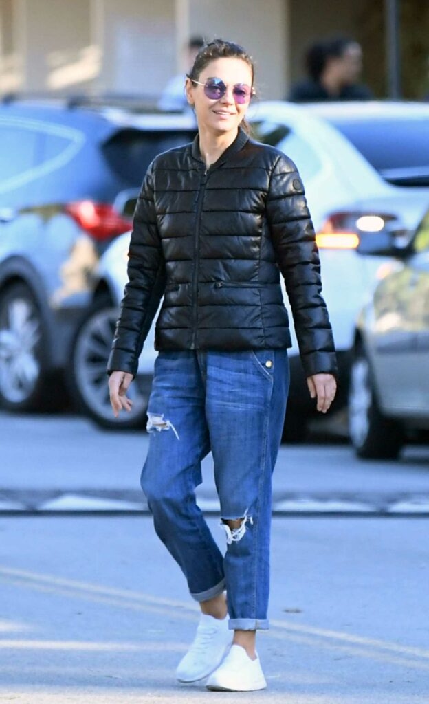 Mila Kunis in a Black Jacket