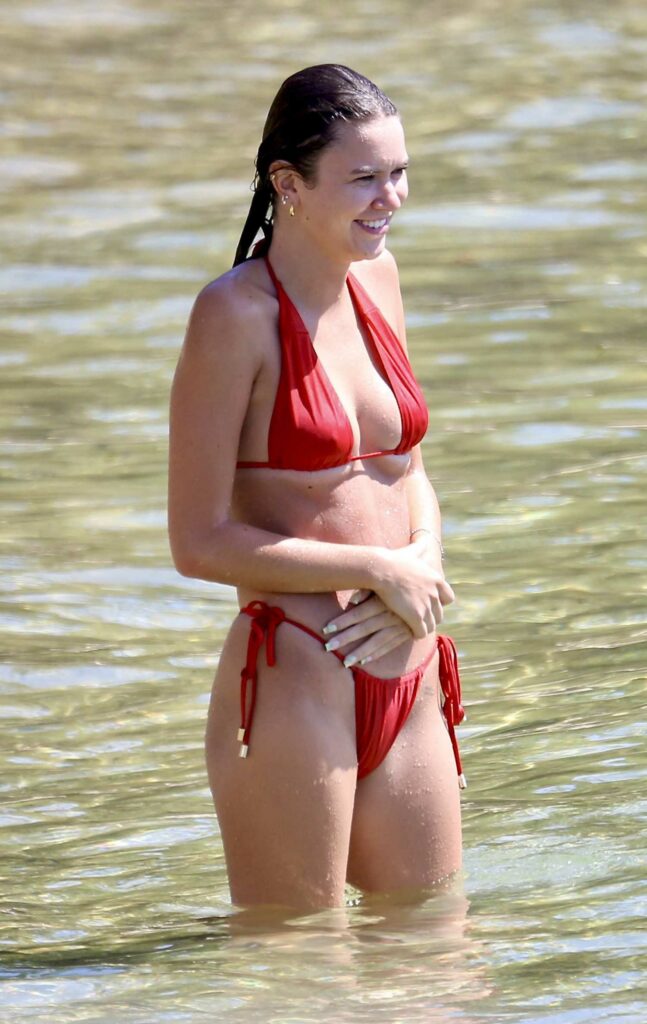 Phoebe Spiller in a Red Bikini