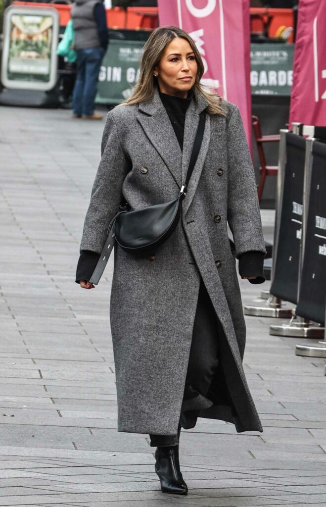 Rachel Stevens in a Grey Coat