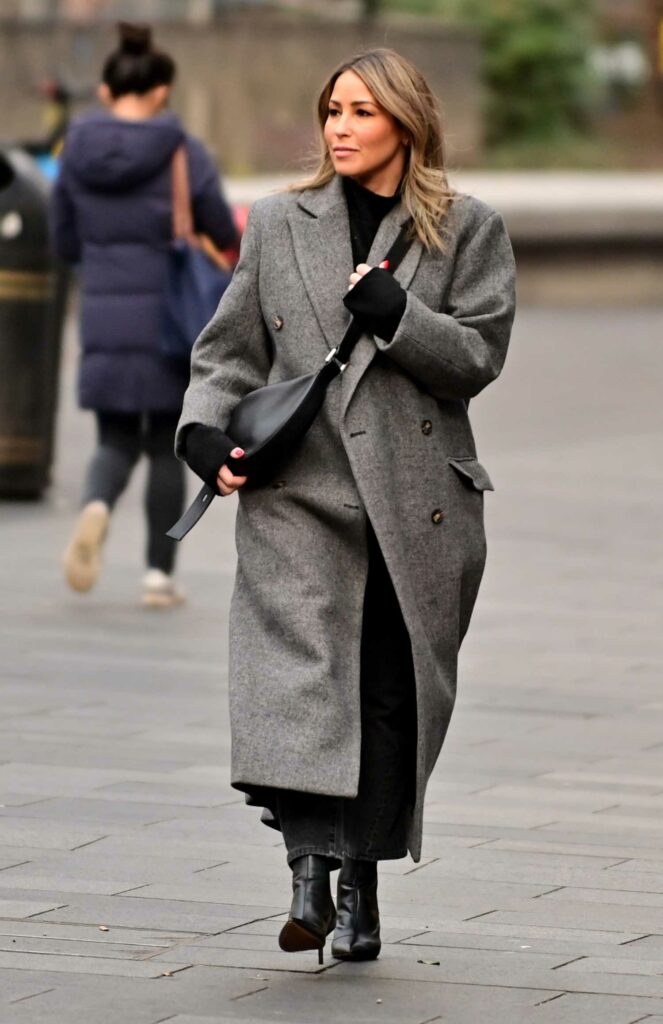 Rachel Stevens in a Grey Coat