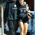 Addison Rae in a Black Tee Steps Out for Lunch in Los Feliz