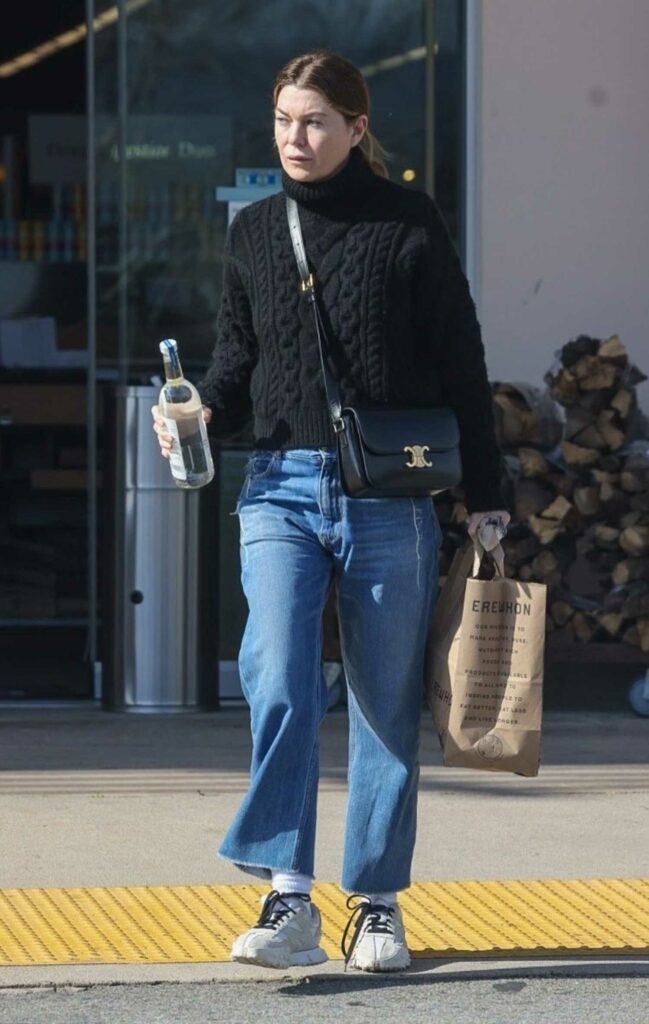 Ellen Pompeo in a Black Sweater