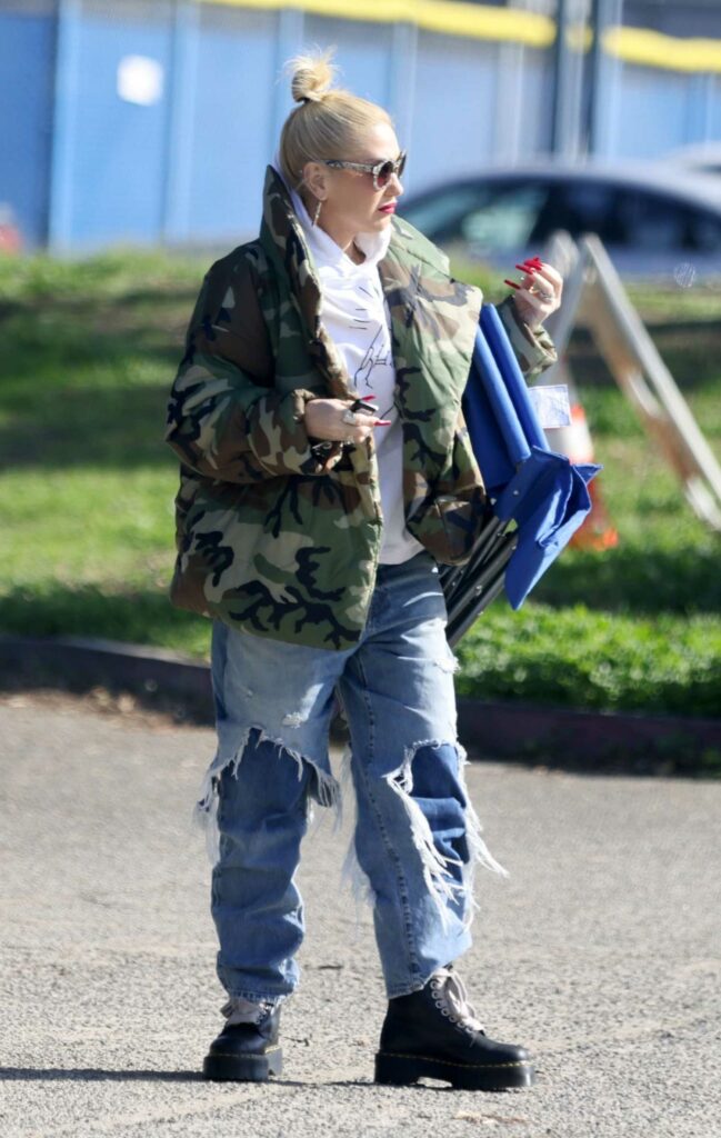 Gwen Stefani in a Camo Jacket