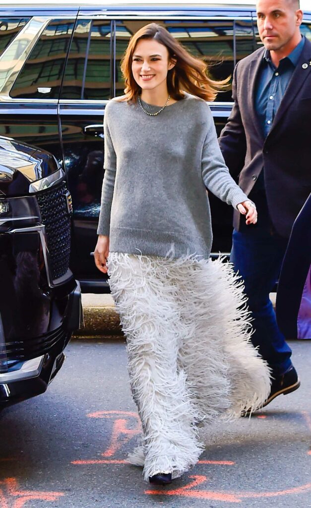 Keira Knightley in a Grey Sweater