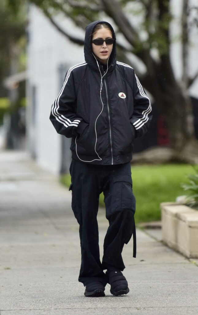 Simi Khadra in a Black Adidas Jacket