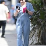 Ariel Winter in a Baby Blue Catsuit Was Seen Out in Los Angeles