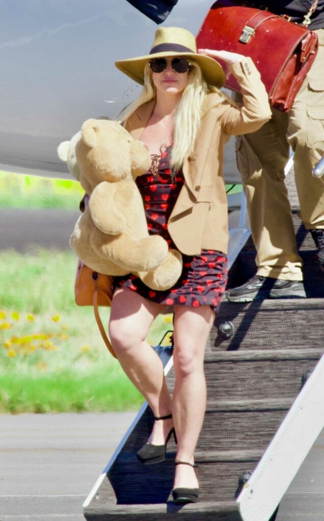 Britney Spears in a Caramel Coloured Blazer