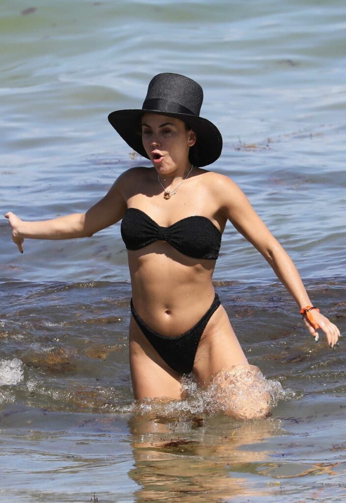 Carolina Gaitan in a Black Bikini